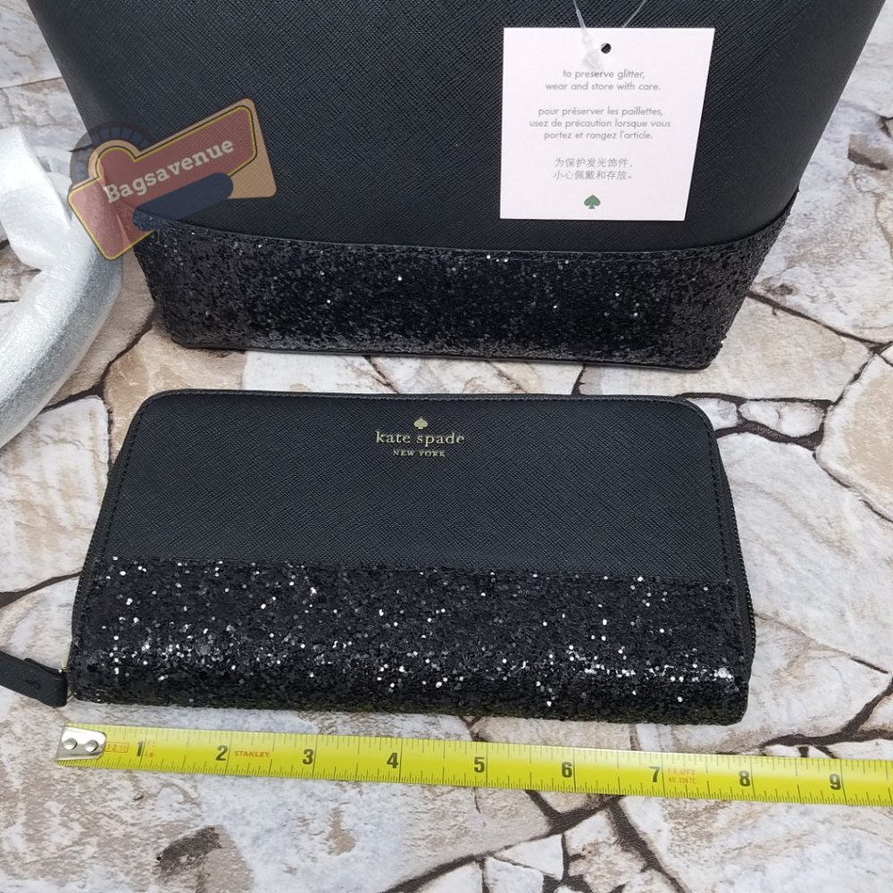 #bagsavenue ina greta satchel crossbody black neda wallet grey Kate Spade - Picture 14 of 16